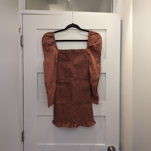 Aritzia Wilfred Maelys Dress In Mocha Brown